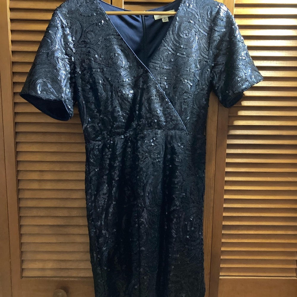 Navy Blue Sequin Dress